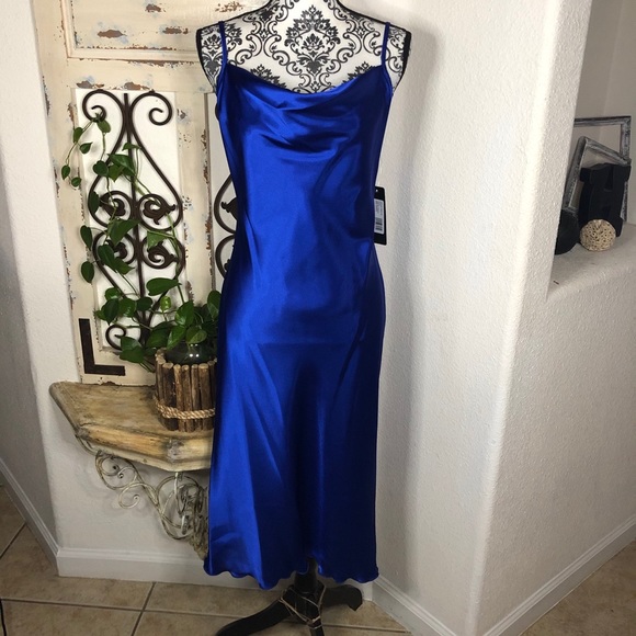 Bebe Dresses Bebe Satin Blue Slip Dress Poshmark Bebe Dresses Bebe Satin Blue Slip Dress Poshmark